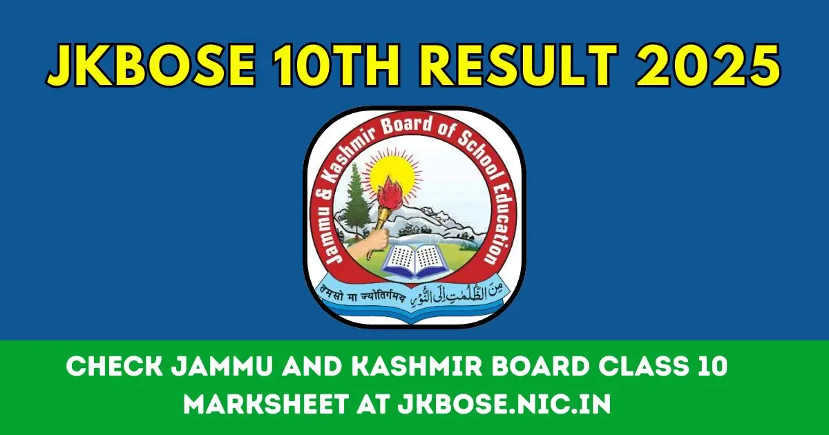 Jammu and Kashmir Board 10 Class Result 2025