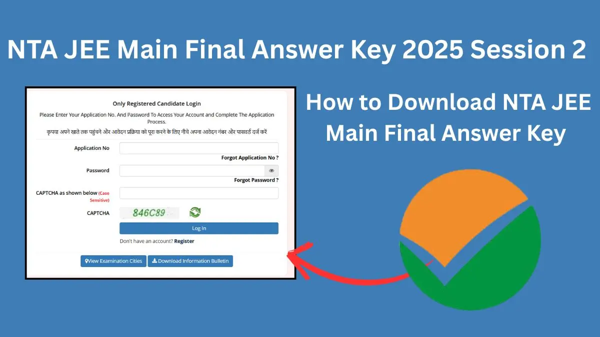 NTA JEE Main Final Answer Key 2025 Download Session 2
