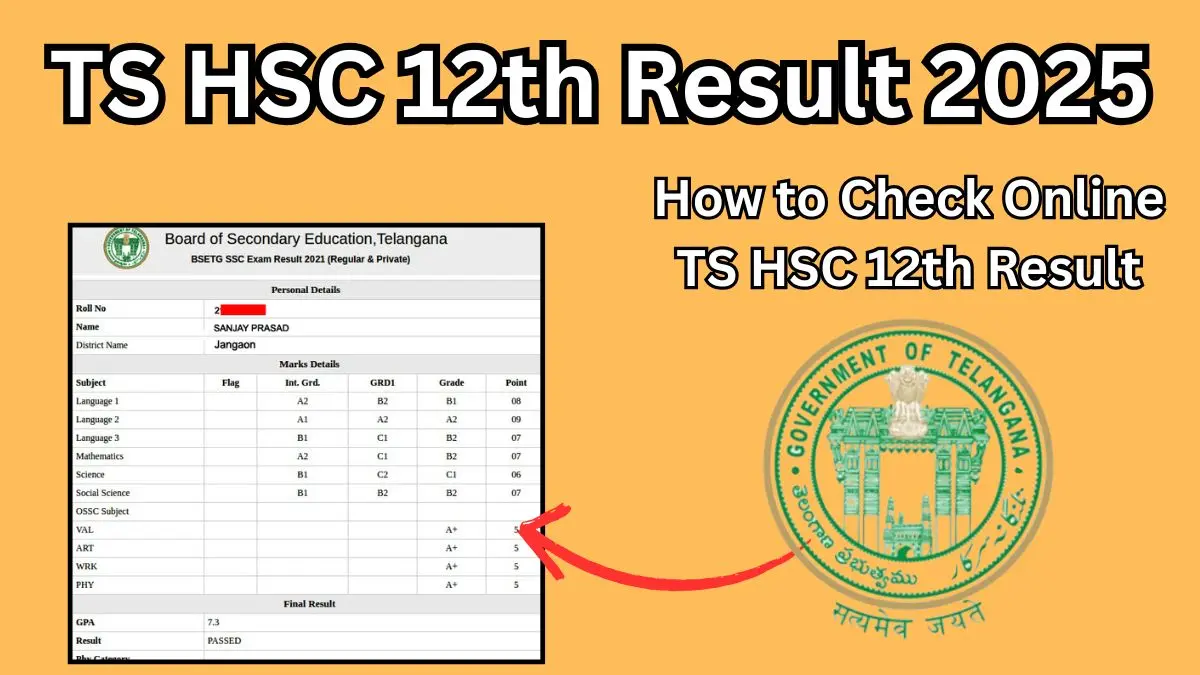 Check Telangana 12th Board Results Online